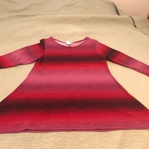 Red tones flare bottom top